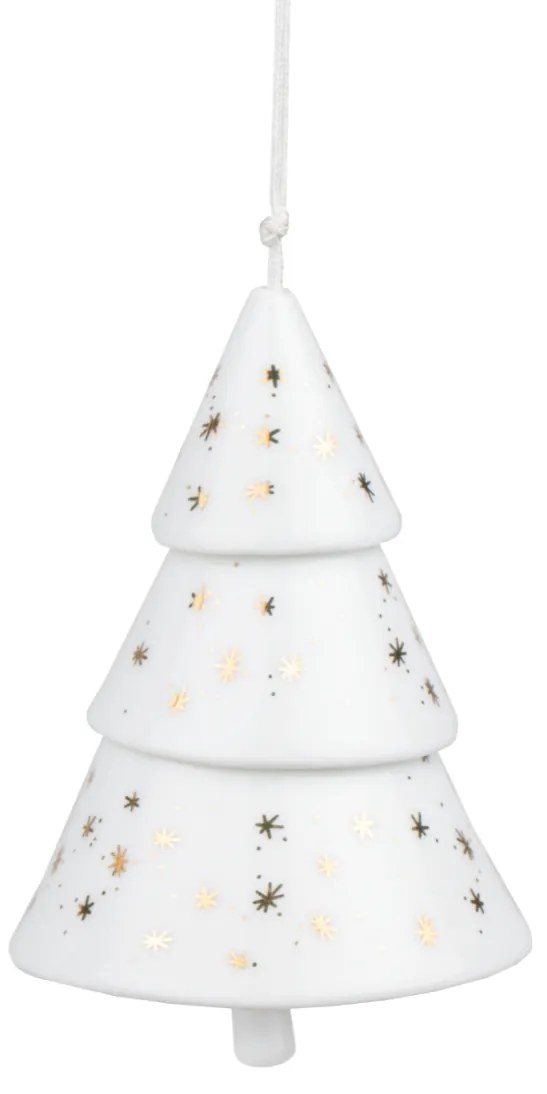 Räder Závesný porcelánový zvonček LITTLE GOLDEN STAR