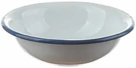 Biela smaltovaná miska s modrou linkou White blue - Ø 14 * 4cm