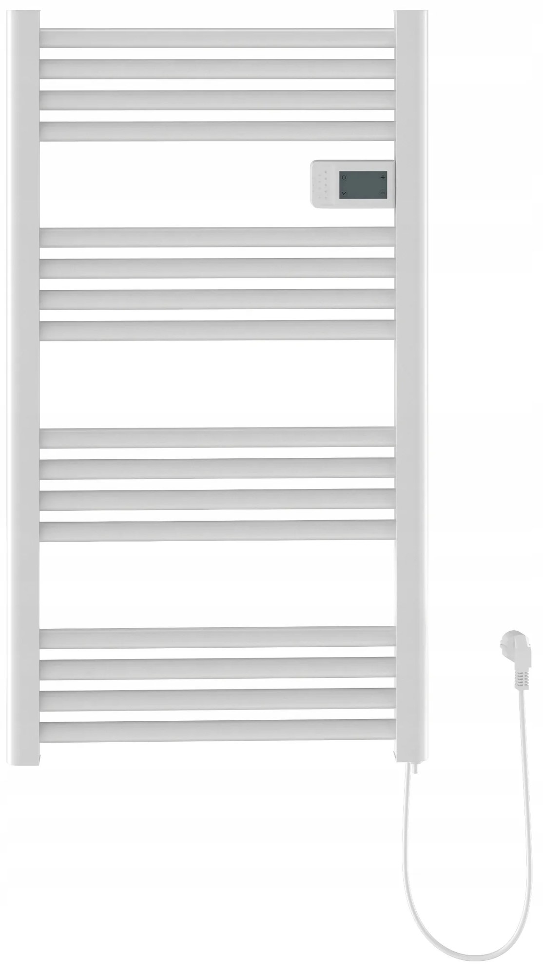 Erga Pago, elektrické vykurovacie teleso 540x960 mm s digitálnym termostatom, 500W, biela matná, ERG-LAV-GRZE-E-ALU-960540-WH