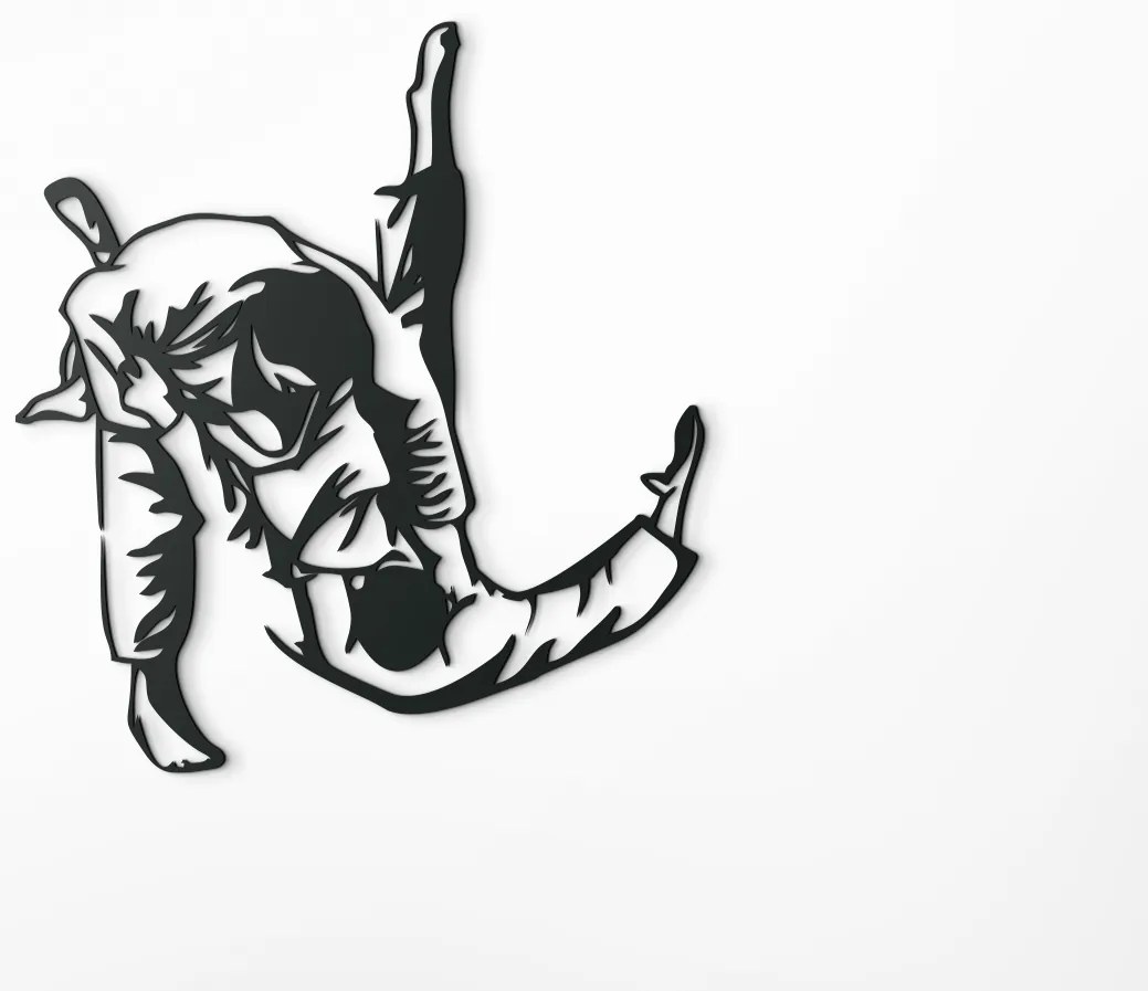 drevko Drevená nálepka Judo Rozmer obrazu: 35,5 x 32,5 cm, Farba dekorácie: Čierna