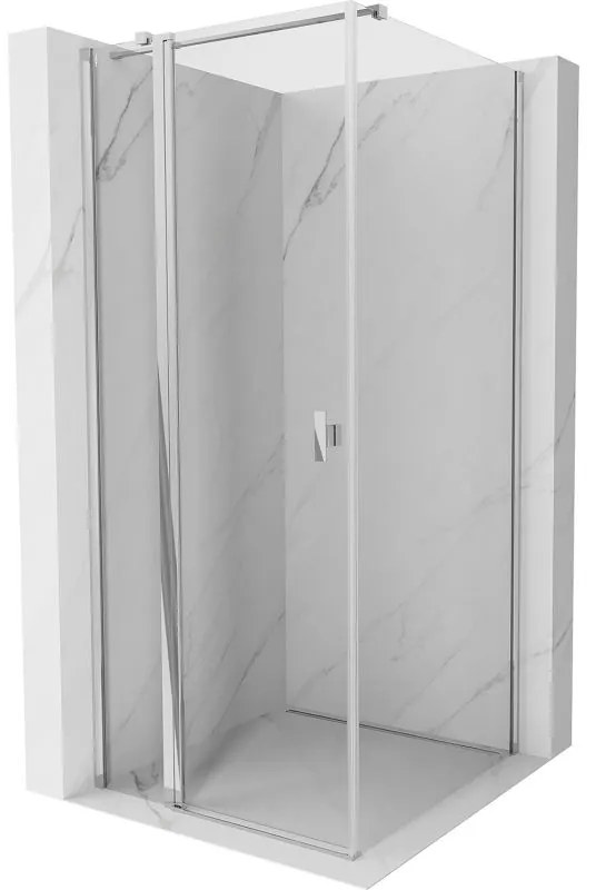 Mexen, Mexen Mist T sklápací sprchový kút 85 x 85 cm, priehľadný, chróm - 8A4T-085-085-01-00