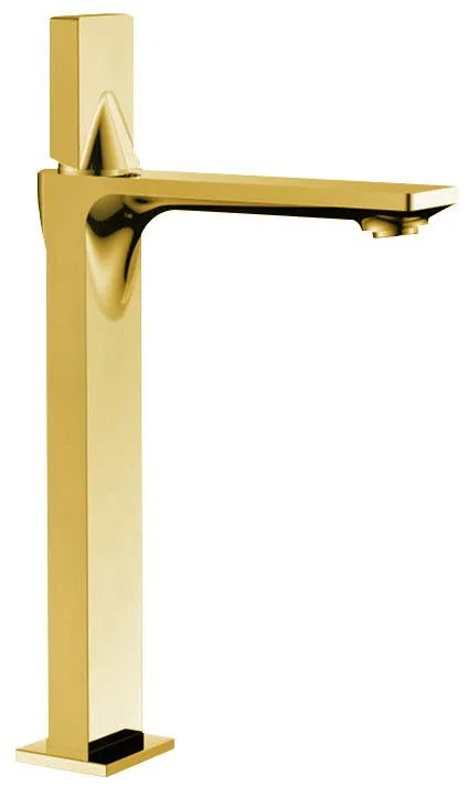Mexen Crux, vysoká umývadlová batéria, zlatá, 744410-50