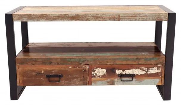 TV stolík Retro 100x60x45 recyklované mango Old spice