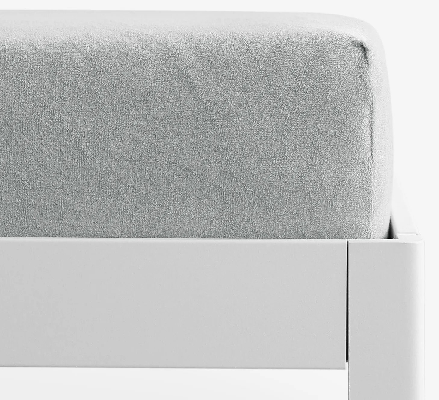 Goldea nepriepustná froté plachta s napínacou gumou - svetlo sivá 90 x 200 cm