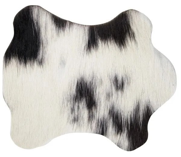 Podtácek z hovädzej kože / bielo čierna - 11 * 10 * 0,3 cm