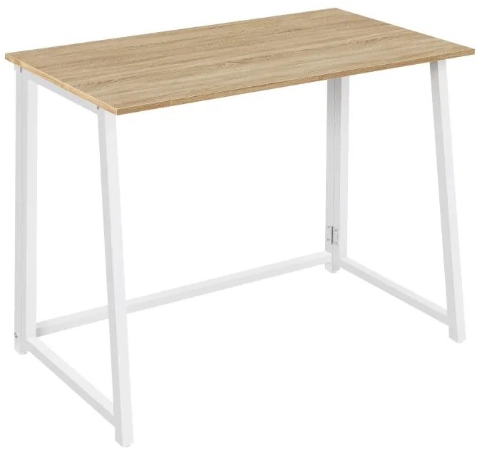 Počítačový stôl MAX - dub sonoma / biele nohy