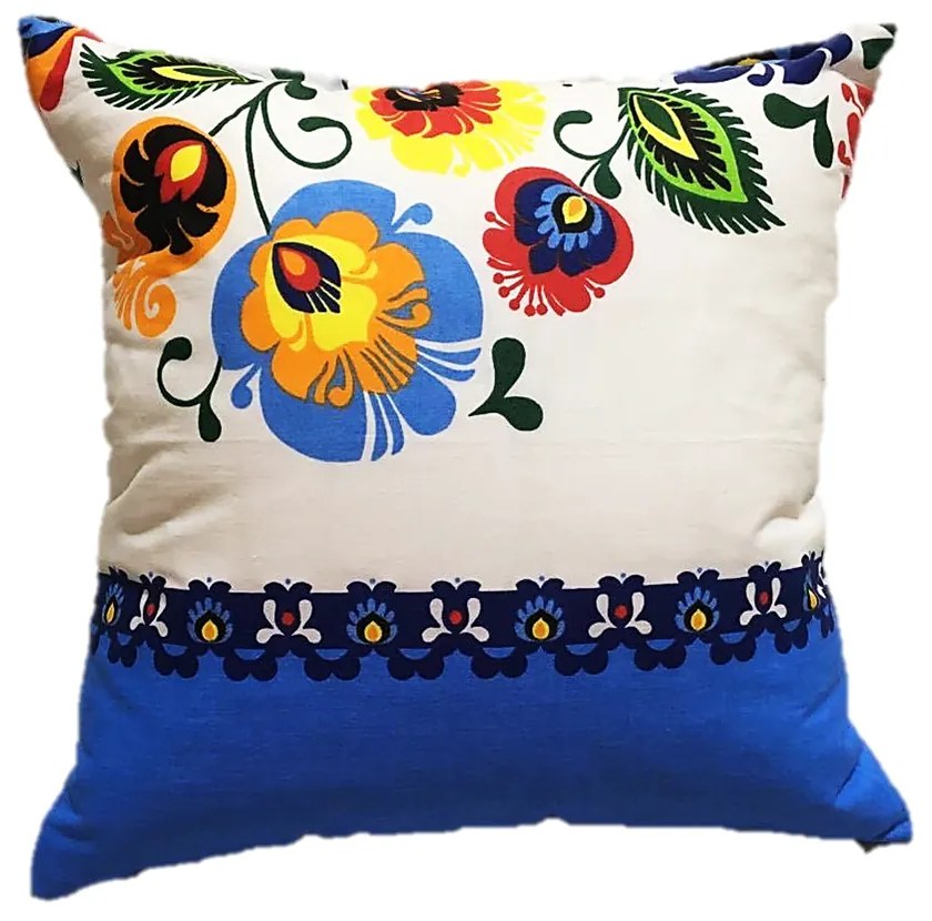 INTERMEDIC SK Obliečka na vankúšik Folklór Modrý pruh 40x40cm