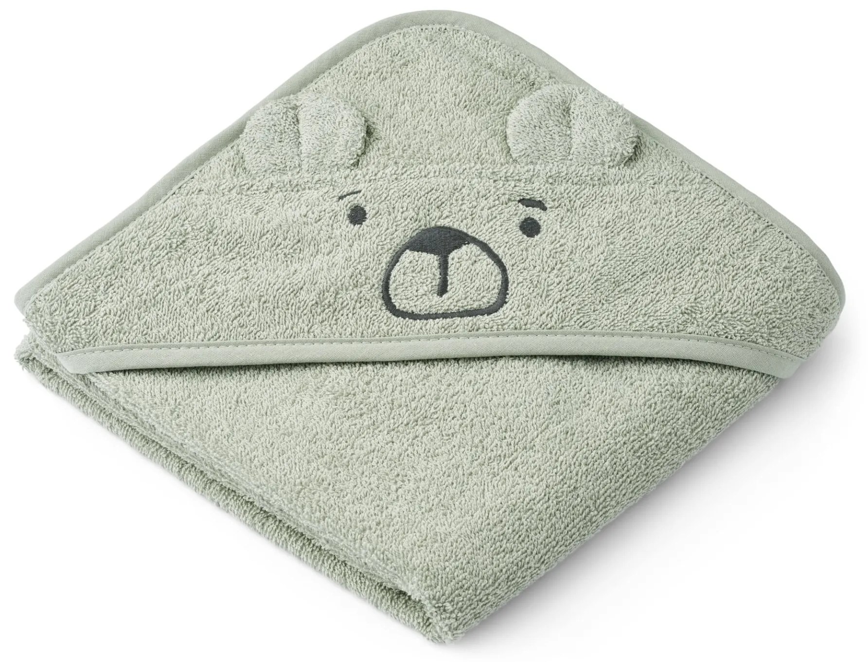 LIEWOOD Detská osuška s kapucňou Albert Bear Dove Blue