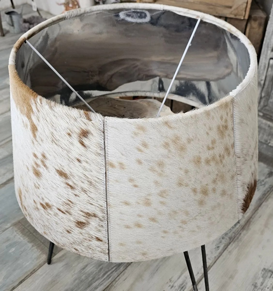 Tienidlo na lampu s dizajnom hovädzej kože - 40 * 50 * 26 cm