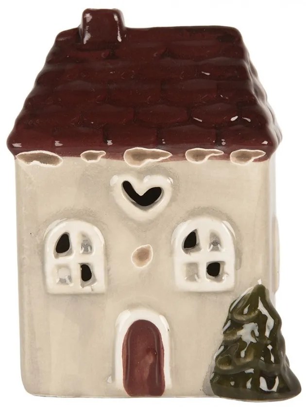 Béžový keramický LED domček Lamont - 7*6*10 cm Béžový keramický LED domček Lamont - 7*6*10 cm