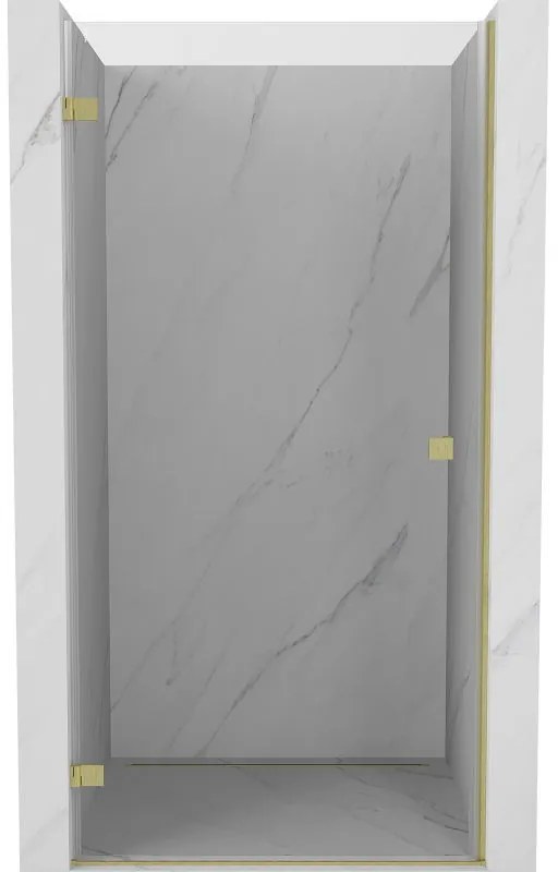 Mexen, Mexen Lunar-B Otočné ľavé sprchové dvere 60 cm, transparentné, brúsené zlaté - 832-060-000-55-00-L