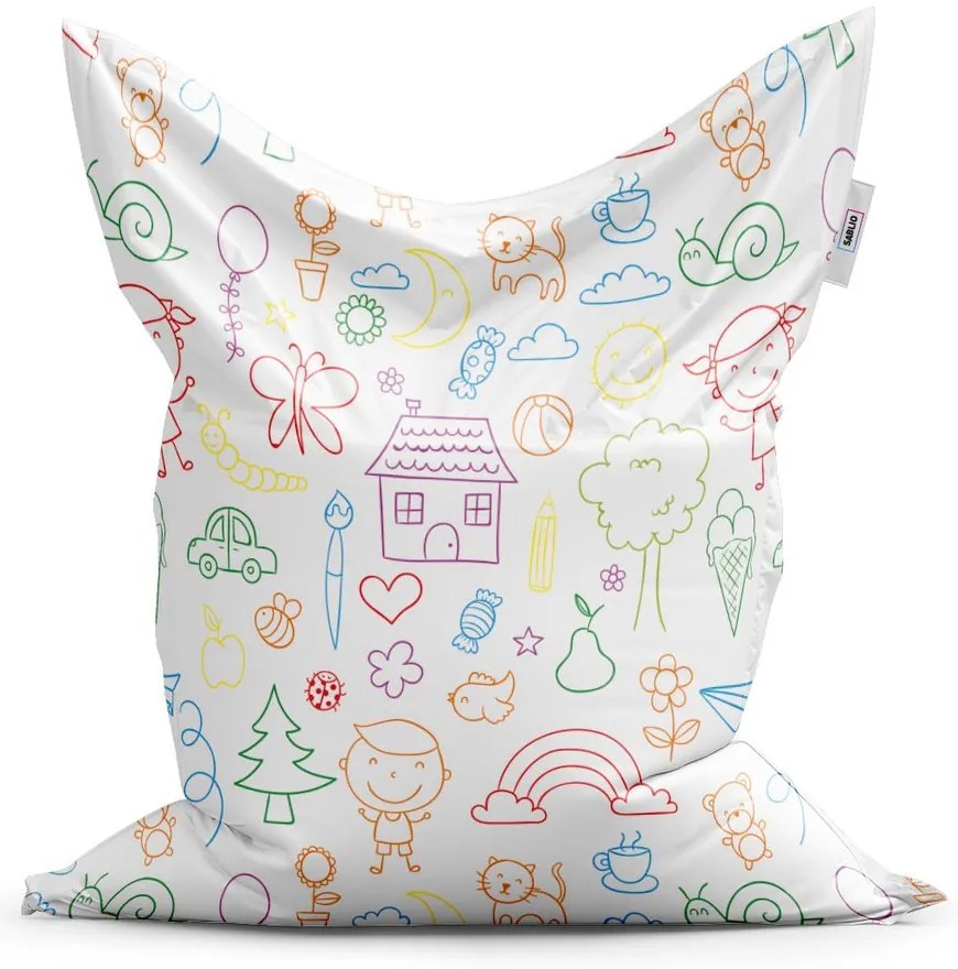 Sedací vak Classic farebná škôlka - detský, farebná