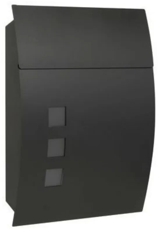 Poštová schránka BK 931, s okienkami, čierna Poštová schránka BK 931, s okienkami, čierna