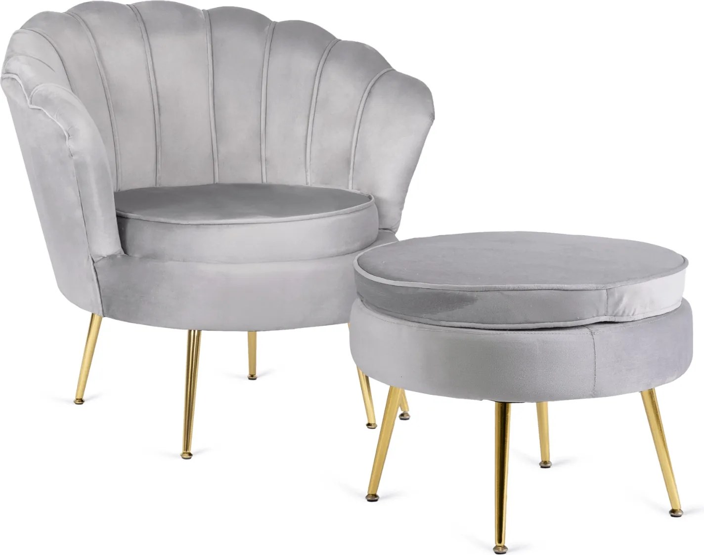 PROXIMA.store - Elegantné čalúnené kreslo GRAND FARBA: sivá