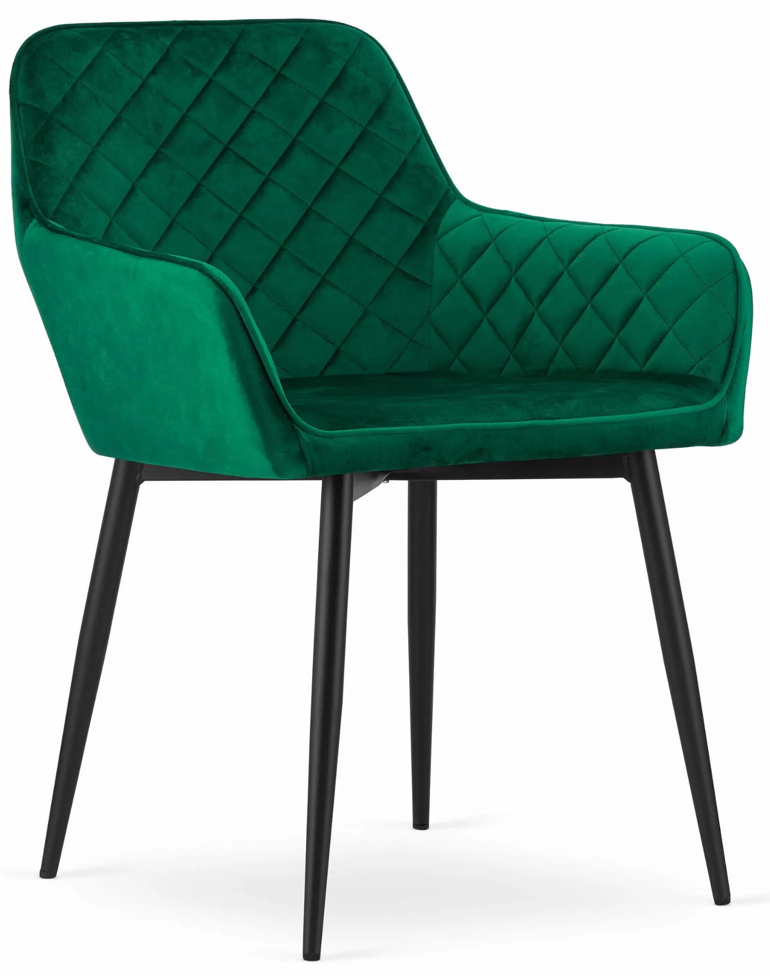 Vintino kreslo NOLA Velvet - smaragdovo zelena farba, nohy čierne - vintino.sk