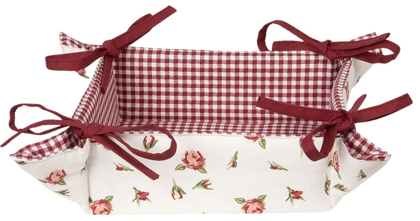Bavlnený košík na pečivo Romantic Roses - 35 * 35 * 8 cm Bavlnený košík na pečivo Romantic Roses - 35 * 35 * 8 cm