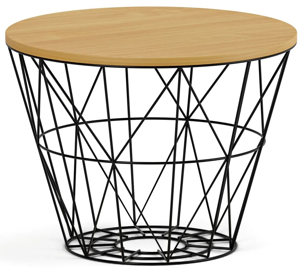 Okrúhly konferenčný stolík STILO, priemer 60 cm, buk