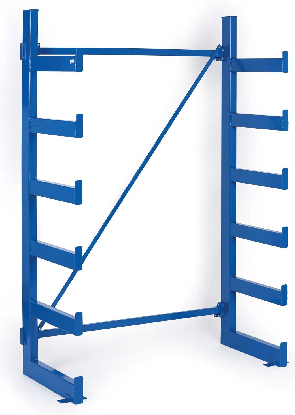 Konzolový regál, jednostranný, 2000 x 1380 x 624 mm, 6 poschodí