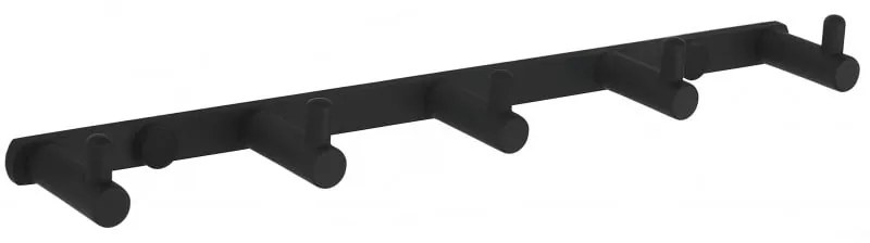 Mexen príslušenstvo, držiak na uterák, 5-háčik, čierna, 709165-70