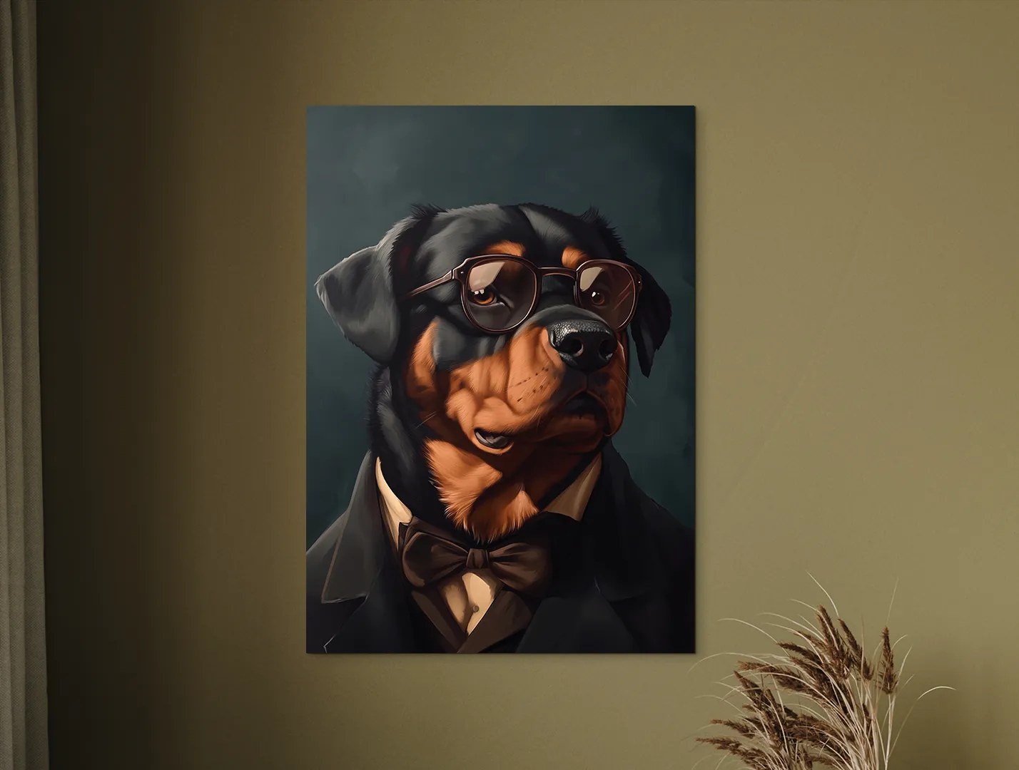 drevko | Obraz Rotvajler s postojom