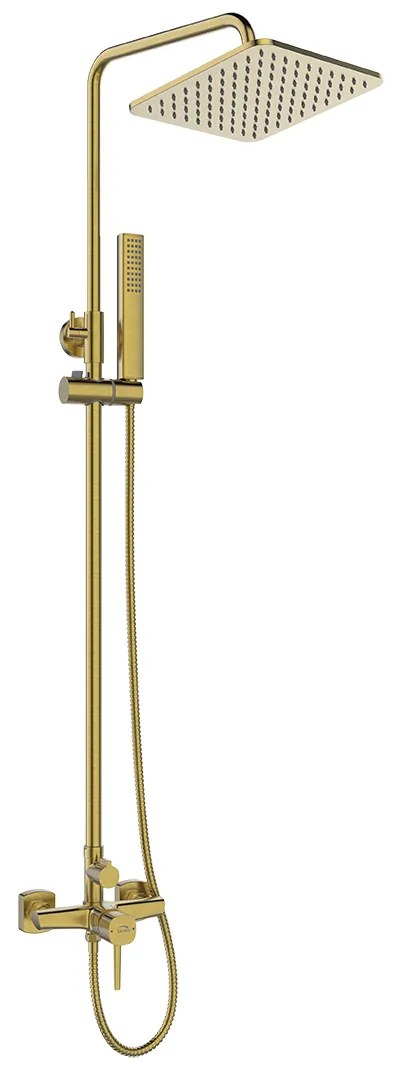 Laveo Pola, sprchová súprava s pákovou batériou, zlatá matná, LAV-PLA_GBKX