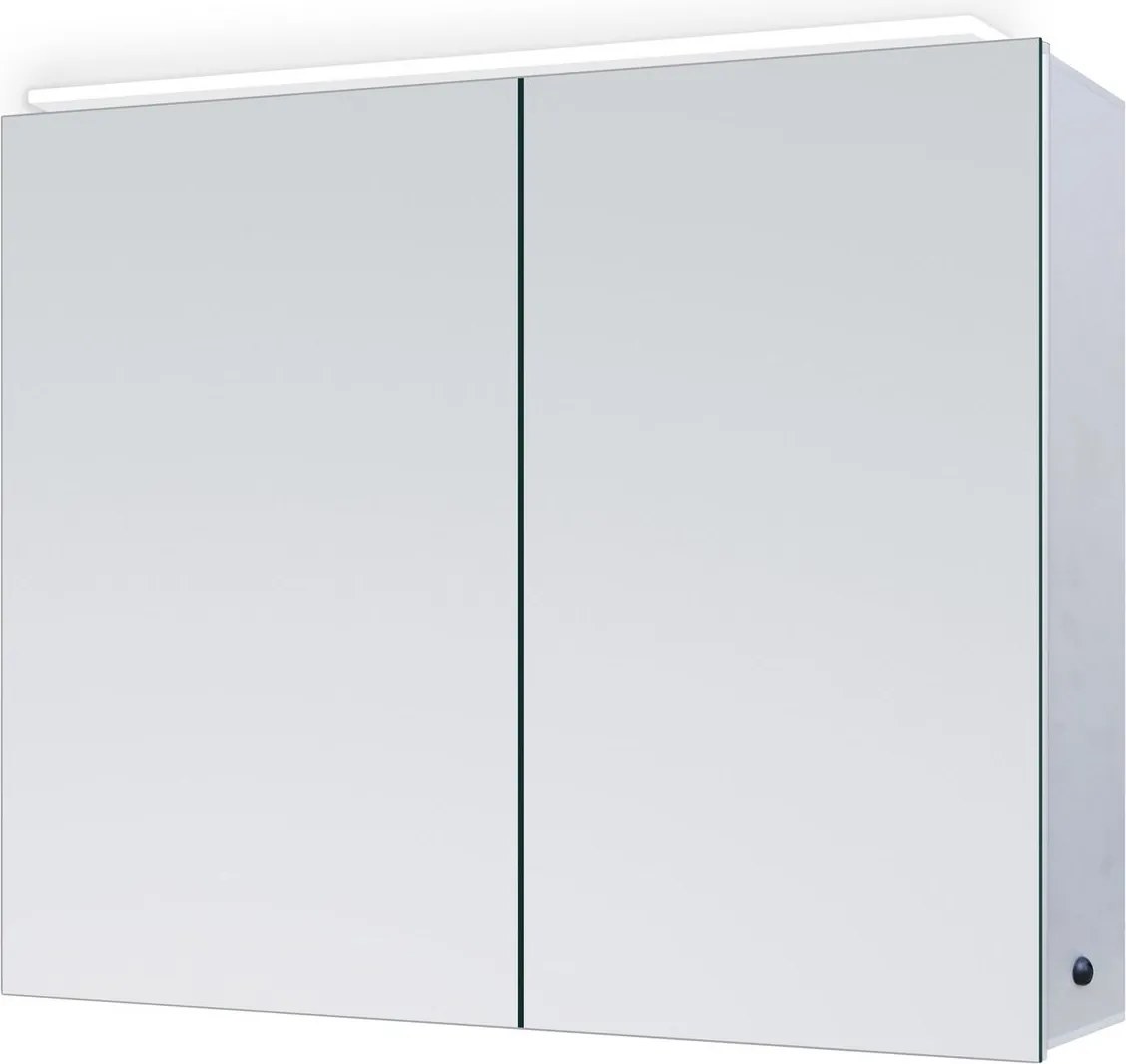 Zrkadlová skrinka s LED osvetlením Vegas, 70 × 50 × 13,1 cm, strieborná