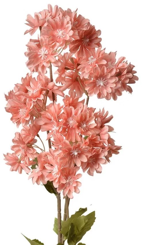 Dekorácia umelá kvetina s lososovými kvetmi - 17*9*72 cm