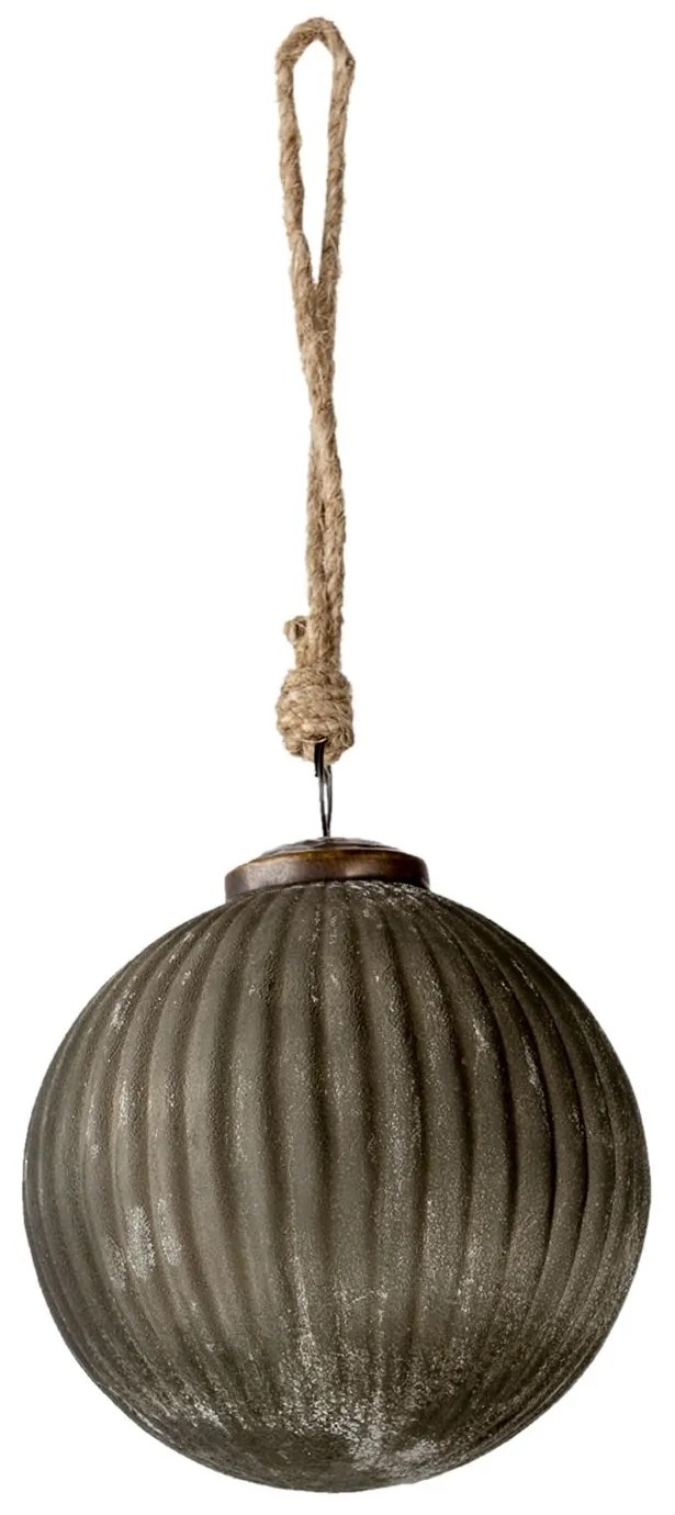 Hnedá vianočné gule sa rebrovaním S - Ø 11 * 11 cm Hnedá vianočné gule sa rebrovaním S - Ø 11 * 11 cm