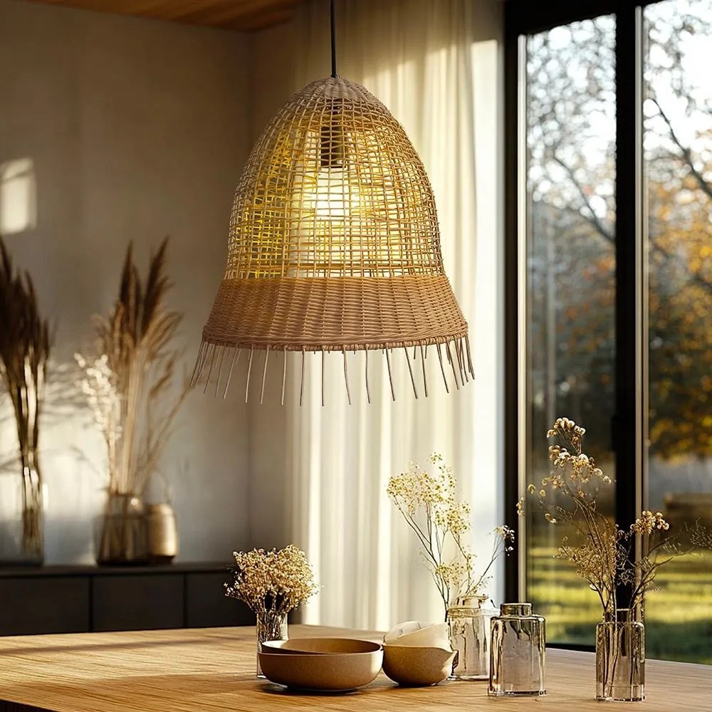 Ratanové závesné svietidlo LF12 prírodné