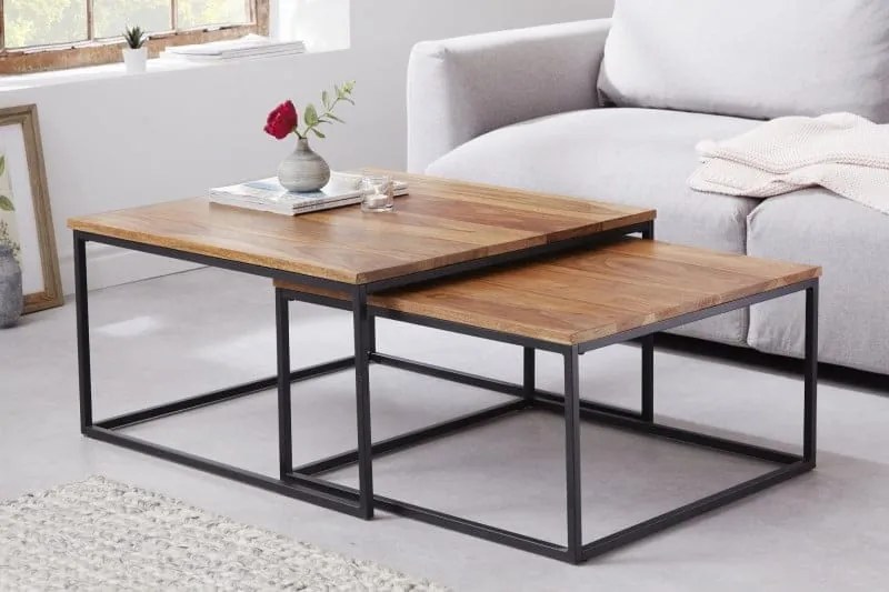 Konferenčný stolík Elements sada 2 stolíkov 65-75cm