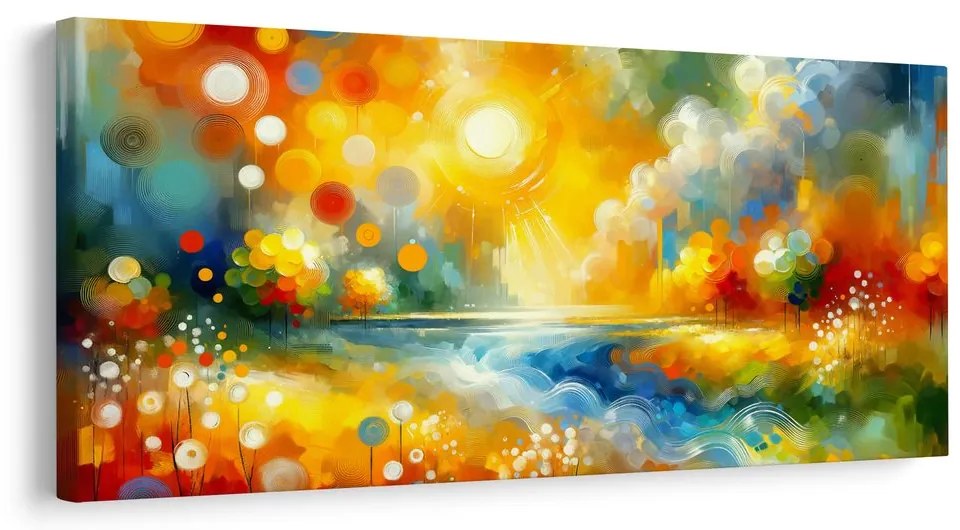 Obraz modré vlny medzi lúkami