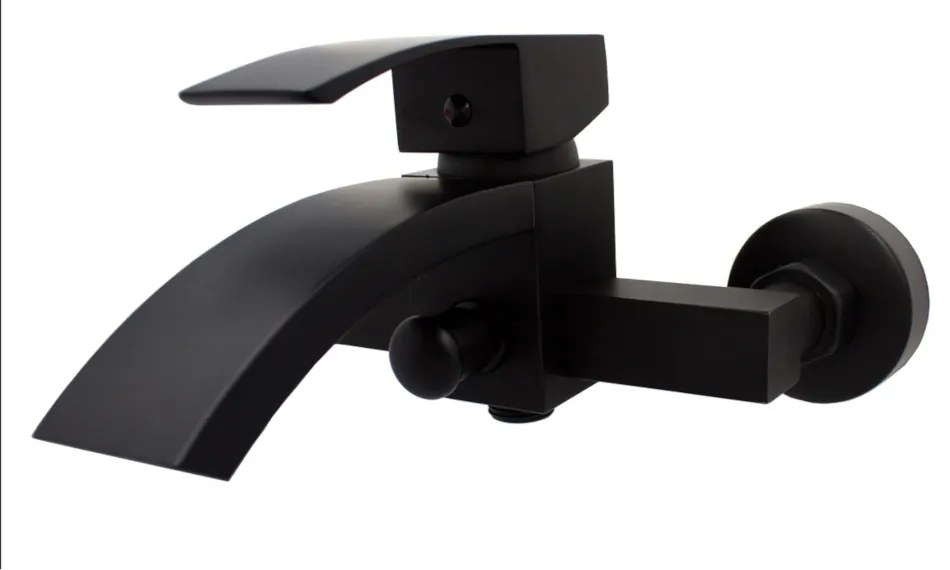 Gamma Kaskada, nástenná vaňová batéria, čierna matná, GMA-BKAW-BK