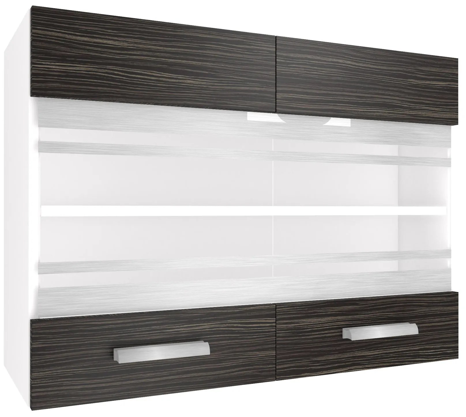 Kuchynská skrinka Belini horná 80 cm eben kráľovský TOR SGW80/2/WT/HK/0/T