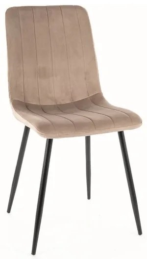 Jedálenská stolička Elen Velvet, béžová