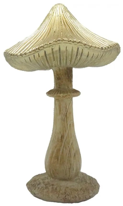 Béžovo-hnedá dekorácia huba Mushroom - 11*9*15 cm