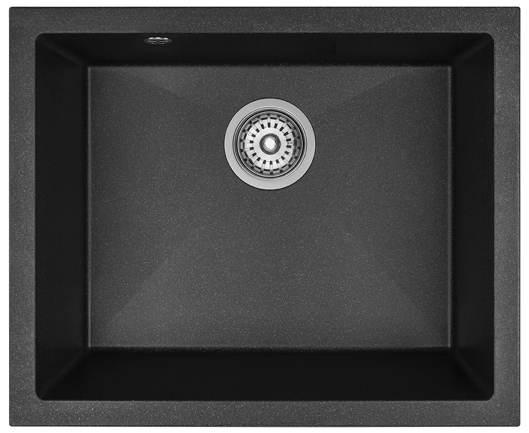 Laveo Ibiza, 1-komorový granitový drez 560x460x220 mm, čierna, LAV-SBI_710U
