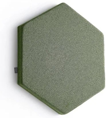 Akustický panel POLY, hexagon, 600x600x56 mm, nástenný, zelená