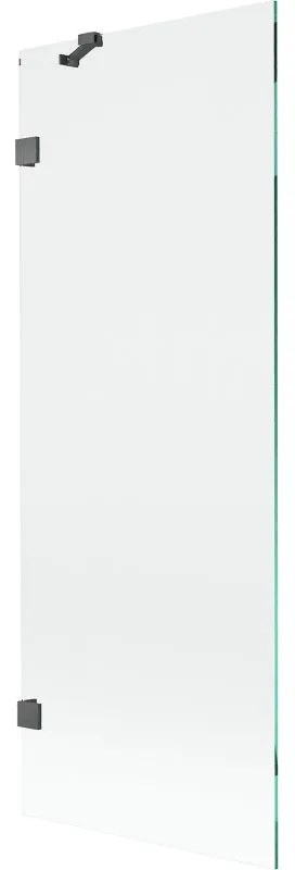 Mexen, Mexen Lunar 1-krídlová vaňová zástena 70 x 150 cm, transparentná, pištoľovo šedá kartáčovaná - 897-070-000-66-00