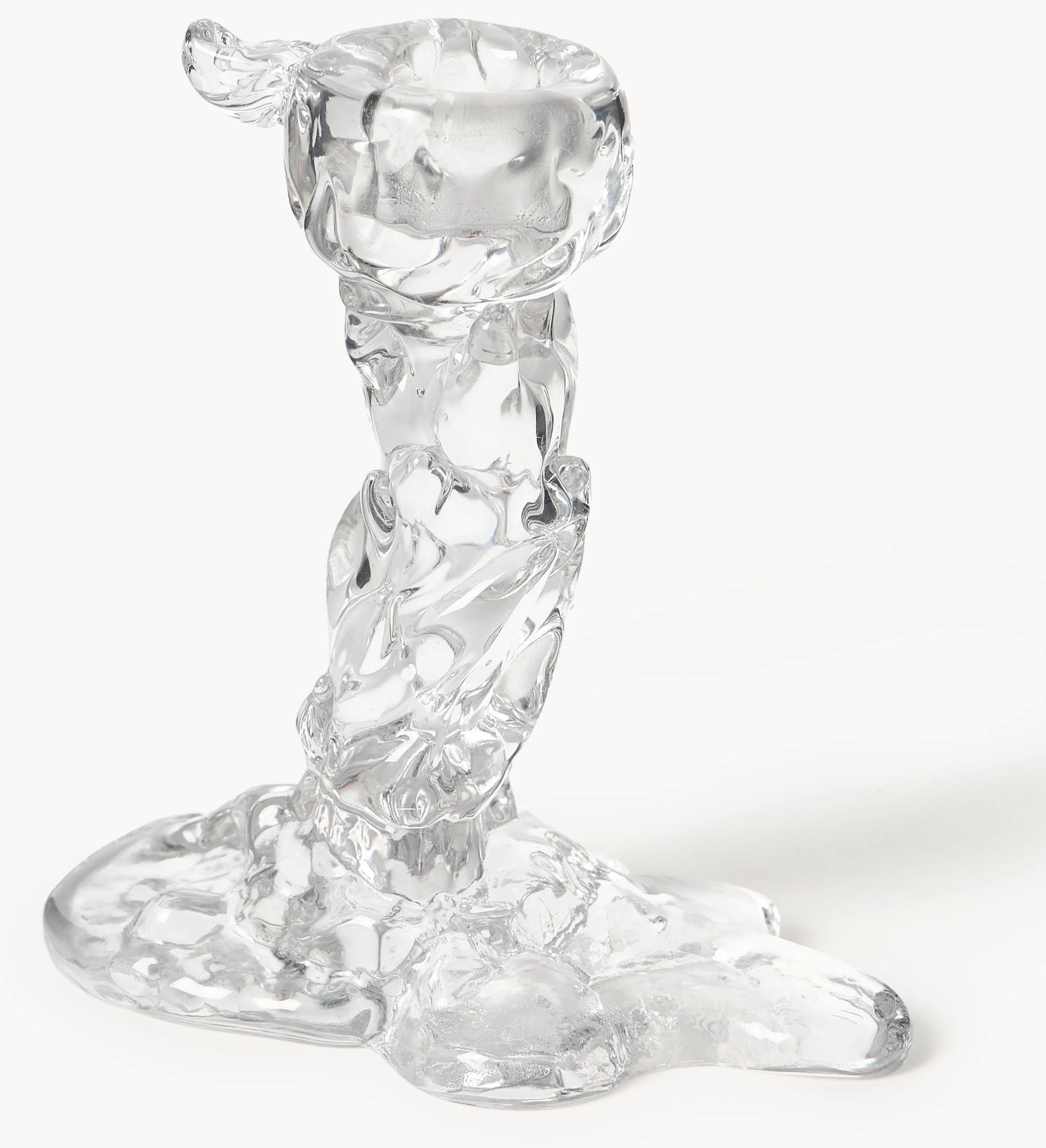 Ručne vyrobený sklenený svietnik Drip