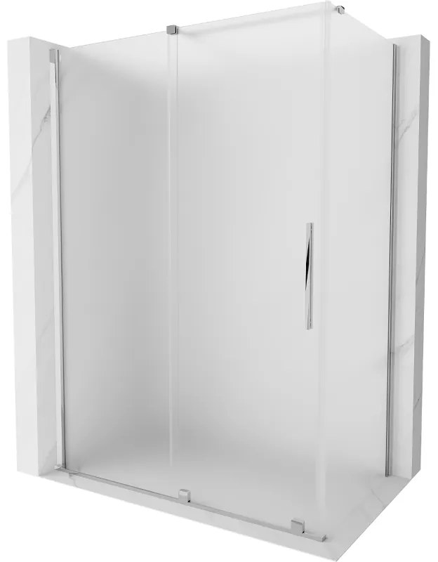 Mexen Velar, sprchový kút s posuvnými dverami 160 x 100 cm, 8mm sklo námraza, chrómová, 871-160-100-31-01