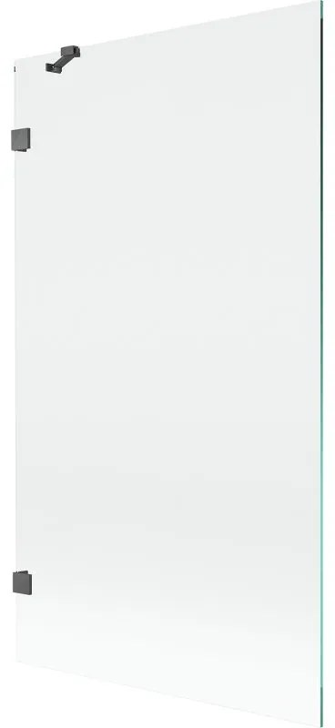 Mexen, Mexen Lunar 1-krídlová vaňová zástena 100 x 150 cm, transparentná, pištoľovo šedá kartáčovaná - 897-100-000-66-00