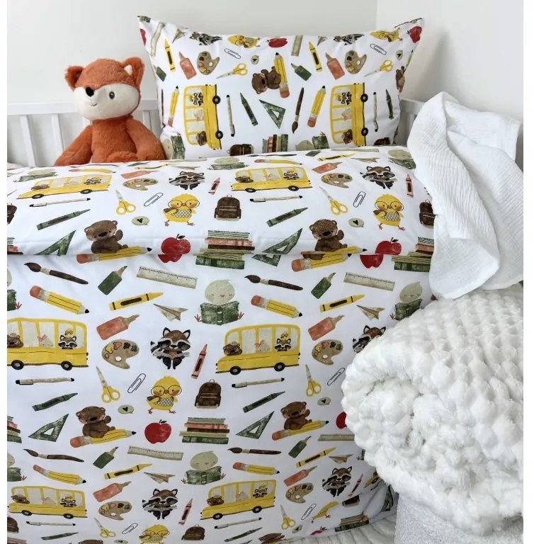 INTERMEDIC SK Detské obliečky Škôlka 90x130 / 45x65 cm – 100 % bavlna, zips