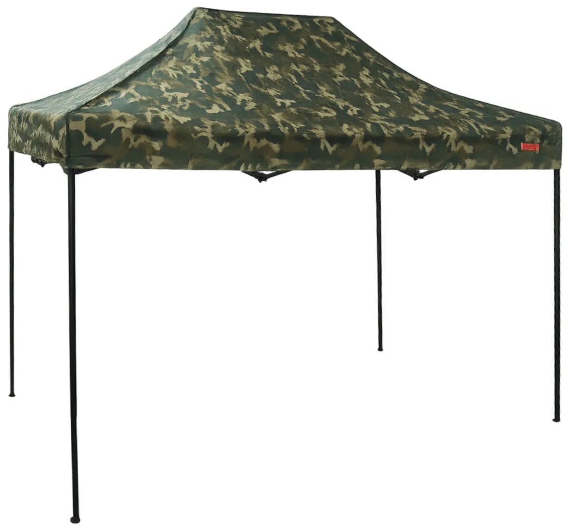Rýchlorozkladací nožnicový stan 2x3m - oceľový, Bez bočných plachiet, Maskáčová