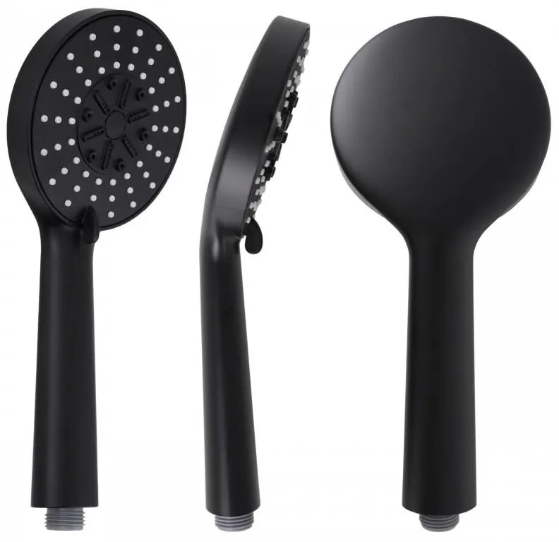 Erga Samba, 5-funkčná ručná sprchová hlavica, čierna matná, ERG-YKA-BP.SAMBA-BLK