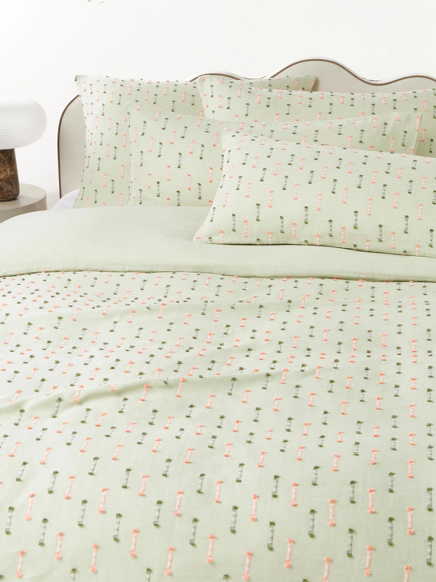 Bavlnená obliečka na paplón so všívanými strapcami Lenja
