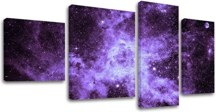 Obraz na plátne 4 dielny VESMÍR GA008E40