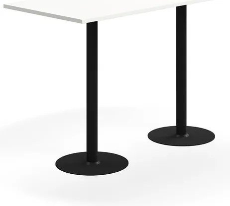 Barový stôl VERTICUS, 1800x800x1100 mm, biela/čierna