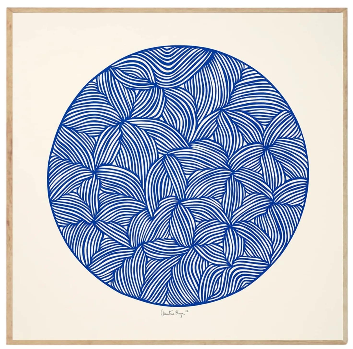 THE POSTER CLUB Autorský plagát Moon No. 02 by Little Detroit 50 x 50 cm
