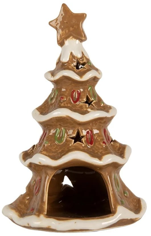Perníkový stromček na čajovú sviečku Gingerbread Cott - 11*8*17 cm