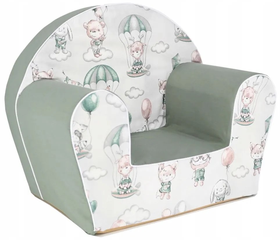Detské kresielko MINI - Snový les - zelené